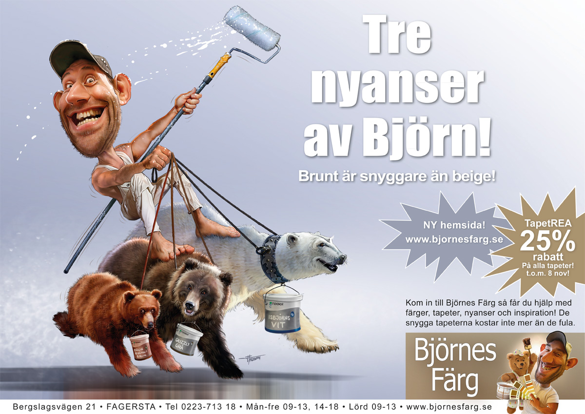 Björnes Color Three shades of Bjorn!