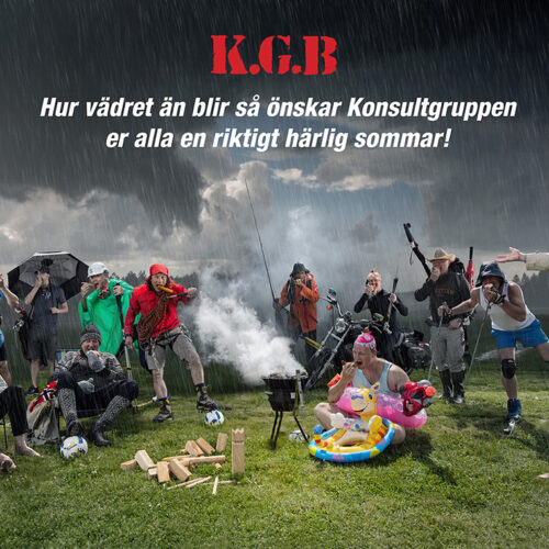 Sommarhälsning från Konsultgruppen i Bergslagen - skapad på Laj illustration.